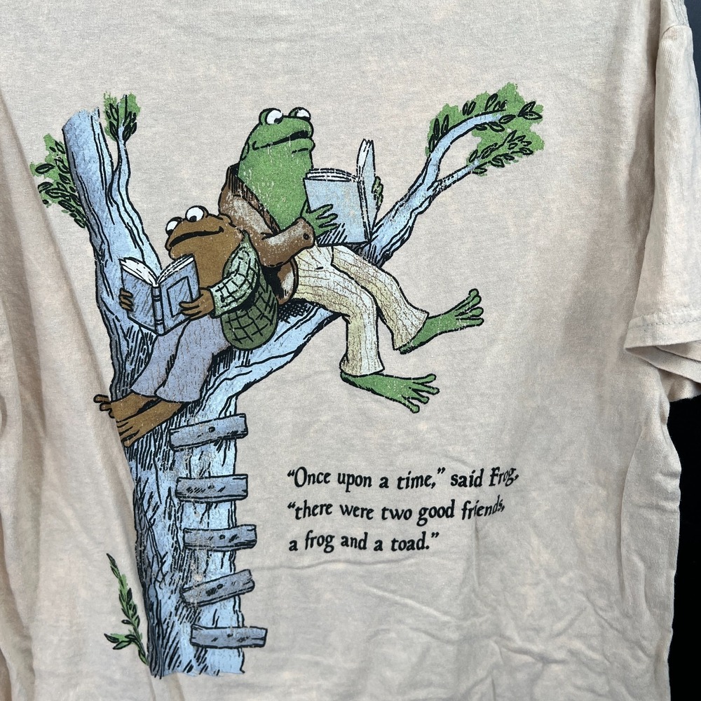 Frog And Toad best friends bibliophile book lover graphic t-shirt top kidcore L - Picture 6 of 6
